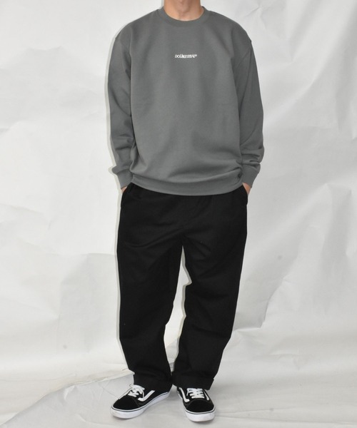 DOUBLE STEAL（ダブルスティール）の「ロゴ刺繍 裏パイルスウェット（スウェット・メンズ・ダークブラウン/サンドベージュ/グリーン系その他/ブラック/杢グレー・LARGE/X-LARGE）」の22枚目の写真