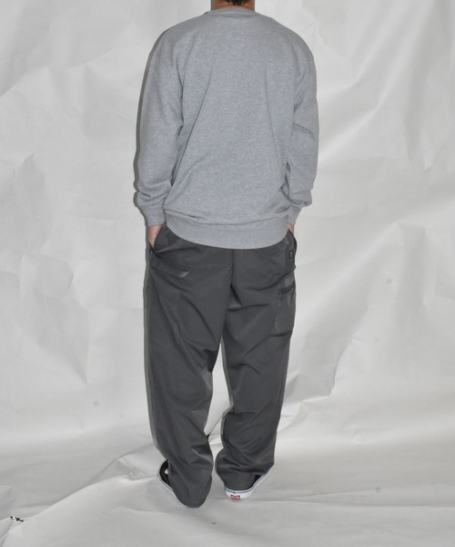 DOUBLE STEAL（ダブルスティール）の「ロゴ刺繍 裏パイルスウェット（スウェット・メンズ・ダークブラウン/サンドベージュ/グリーン系その他/ブラック/杢グレー・LARGE/X-LARGE）」の10枚目の写真