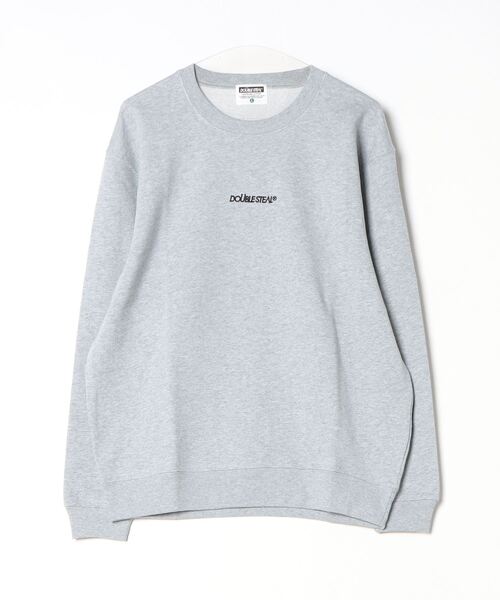 DOUBLE STEAL（ダブルスティール）の「ロゴ刺繍 裏パイルスウェット（スウェット・メンズ・ダークブラウン/サンドベージュ/グリーン系その他/ブラック/杢グレー・LARGE/X-LARGE）」の12枚目の写真