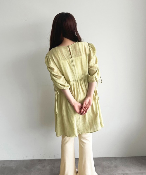 apres jour（アプレジュール）の「【apres jour mimi】ドロストスリーブチュニックブラウス【ZOZOTOWN限定アイテム】（シャツ/ブラウス・レディース・アイボリー/オレンジ/ミント・X-LARGE/フリー）」の11枚目の写真