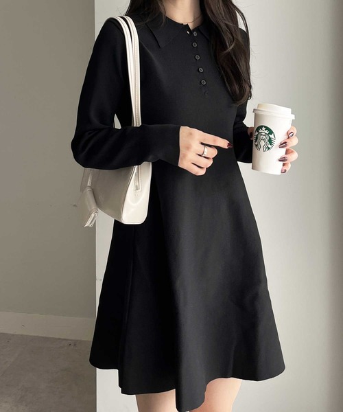 ノースリーブペプラムミニワンピース バイカラー水色×白ミニドレス/山崎みどり - カラードレス