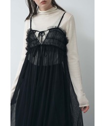 Limue（リミュ）の「チュールギャザーキャミワンピース（チュニック）」