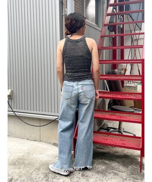 Ungrid（アングリッド）の「テープヤーンアメスリニットタンクトップ（ニット/セーター・レディース・ブラック/ベージュ/オレンジ・FREE）」の12枚目の写真