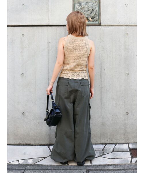 Ungrid（アングリッド）の「テープヤーンアメスリニットタンクトップ（ニット/セーター・レディース・ブラック/ベージュ/オレンジ・FREE）」の18枚目の写真