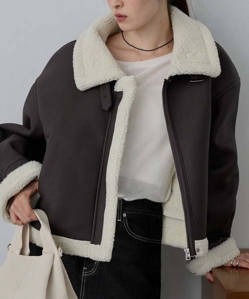 N eedles ムートンジャケット 週末最終特価です セール】【nui nullu】2WAYショートB-3ムートンジャケット（ムートン