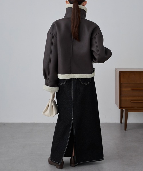 セール】【nui nullu】2WAYショートB-3ムートンジャケット（ムートン