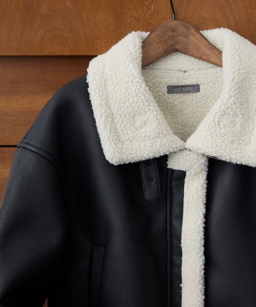 セール】【nui nullu】2WAYショートB-3ムートンジャケット（ムートン