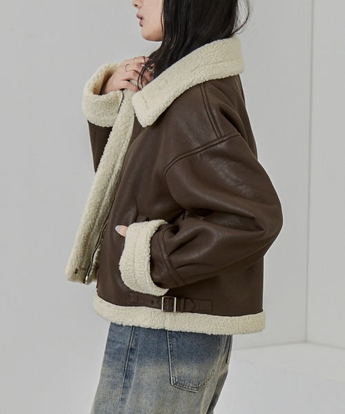 B-3 ムートンジャケット　短丈 MEDE19F 〈SELECT〉【Alpha Industries】B-3フェイクムートン