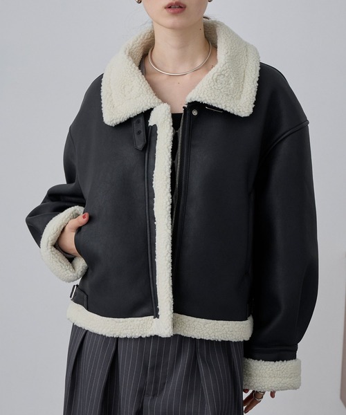 nui nullu】2WAYショートB-3ムートンジャケット（ムートンコート
