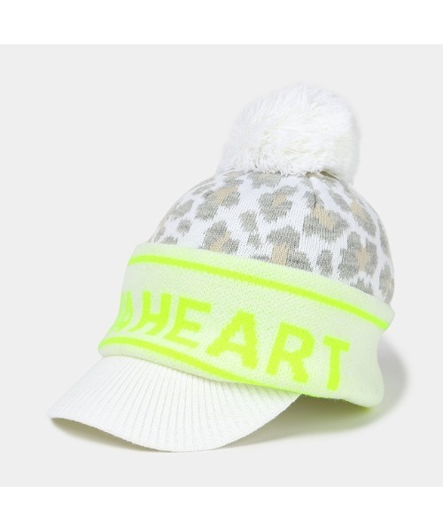 【セール】【VIVA HEART/GOLF】レオパード柄ツバ付きニットキャップ（ニットキャップ/ビーニー）｜VIVA HEART（ビバハート）
