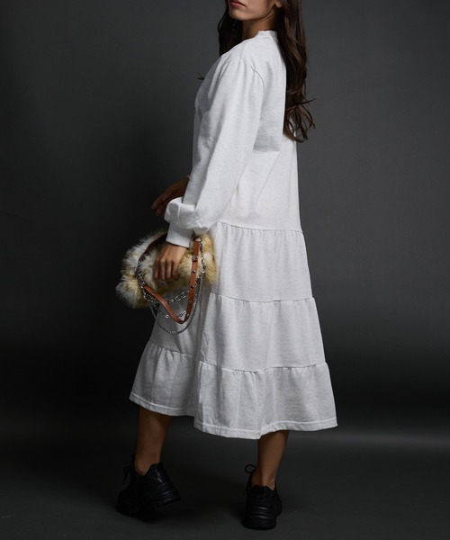 CELENA（セレナ）の「ダブルチェーン PUレザーハンドル ファーバッグ（ハンドバッグ・レディース・ブラウン/グレー/カーキ・F）」の9枚目の写真