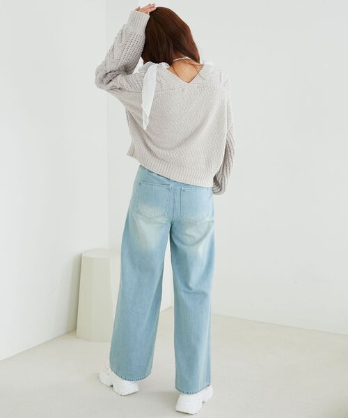 MAJESTIC LEGON（マジェスティックレゴン）の「ハートマシュマロモールカーディガン（カーディガン/ボレロ・レディース・アイボリー/ピンクベージュ/ブルー系その他5/ボルドー/ブラウン/グレイッシュベージュ/ラベンダー・MEDIUM）」の16枚目の写真