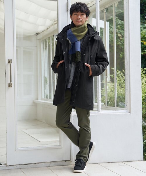 ikka（イッカ）の「【抗菌防臭】リバーシブルチェックマフラー（マフラー・メンズ・グリーン/ブラック・FREE）」の19枚目の写真