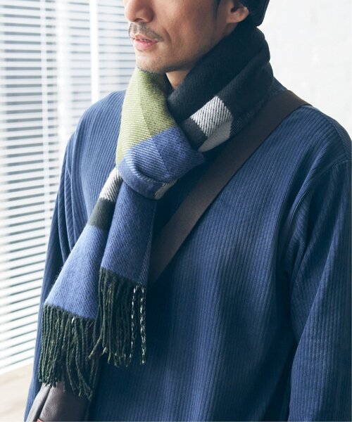 ikka（イッカ）の「【抗菌防臭】リバーシブルチェックマフラー（マフラー・メンズ・グリーン/ブラック・FREE）」の21枚目の写真