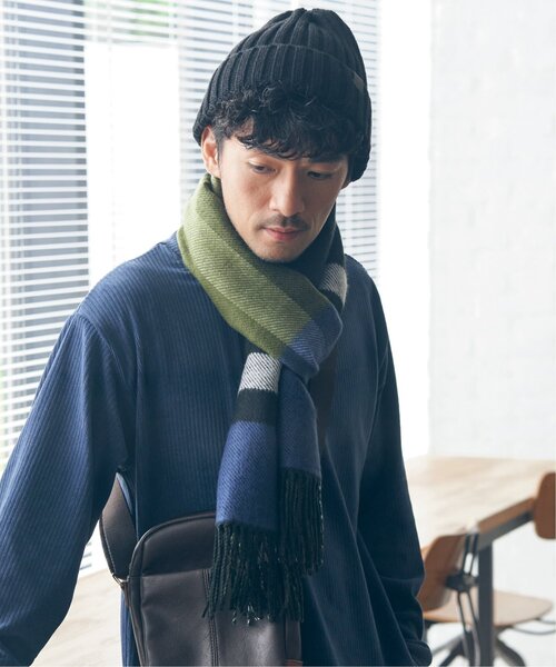 ikka（イッカ）の「【抗菌防臭】リバーシブルチェックマフラー（マフラー・メンズ・グリーン/ブラック・FREE）」の22枚目の写真