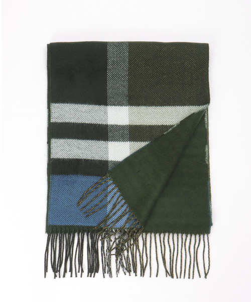 ikka（イッカ）の「【抗菌防臭】リバーシブルチェックマフラー（マフラー・メンズ・グリーン/ブラック・FREE）」の4枚目の写真