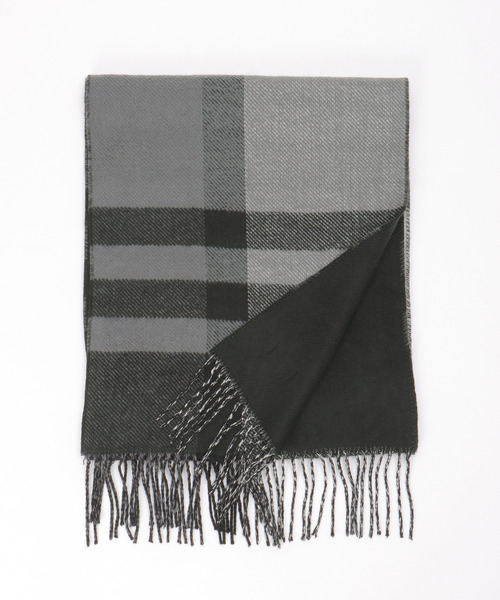 ikka（イッカ）の「【抗菌防臭】リバーシブルチェックマフラー（マフラー・メンズ・グリーン/ブラック・FREE）」の11枚目の写真