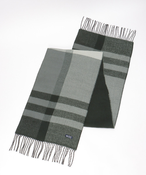 ikka（イッカ）の「【抗菌防臭】リバーシブルチェックマフラー（マフラー・メンズ・グリーン/ブラック・FREE）」の9枚目の写真