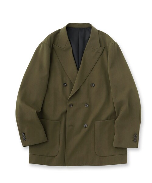 TAKEO KIKUCHI（タケオキクチ）の「【THE FLAGSHIP】ギャバ ダブルジャケット（テーラードジャケット・メンズ・ネイビー/カーキ・02/03/04）」の3枚目の写真
