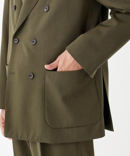 TAKEO KIKUCHI（タケオキクチ）の「【THE FLAGSHIP】ギャバ ダブルジャケット（テーラードジャケット・メンズ・ネイビー/カーキ・02/03/04）」の20枚目の写真