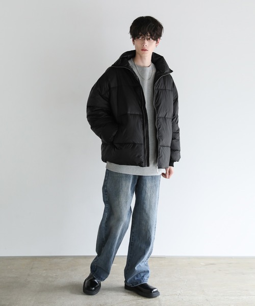 Buyer's Select/スタンドネック 裾ドローコードダウンブルゾン（ダウン