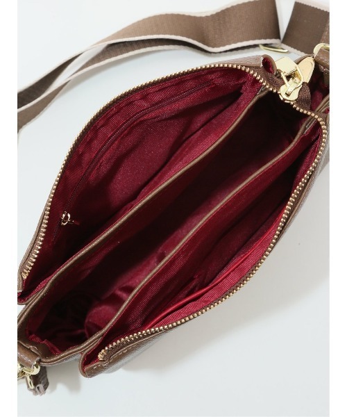 m.f.editorial（エムエフエディトリアル）の「m.f.エディトリアル レディース 本革ミニ ショルダーバッグ（ショルダーバッグ・レディース・ダークウッド/ブラック・FREE）」の11枚目の写真