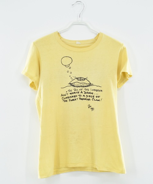 VINTAGE(ヴィンテージ)の「【ヴィンテージ古着】90's CLAM Cycle Parts Center of Boston プリントTシャツ(Tシャツ/カットソー・メンズ・イエロー・LARGE)」の9枚目の写真