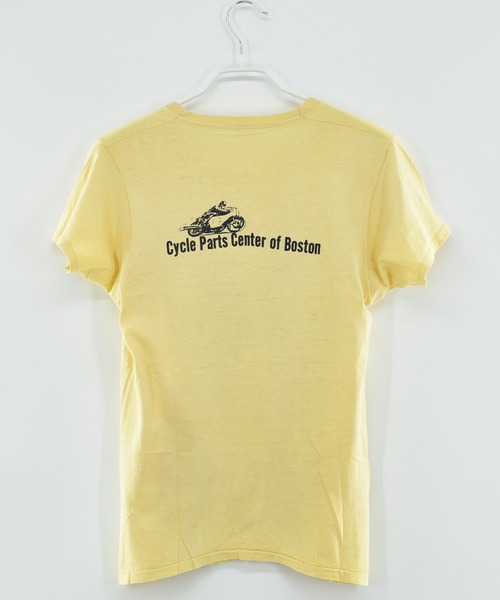 VINTAGE(ヴィンテージ)の「【ヴィンテージ古着】90's CLAM Cycle Parts Center of Boston プリントTシャツ(Tシャツ/カットソー・メンズ・イエロー・LARGE)」の7枚目の写真