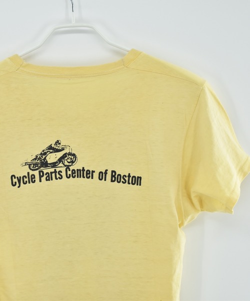 VINTAGE(ヴィンテージ)の「【ヴィンテージ古着】90's CLAM Cycle Parts Center of Boston プリントTシャツ(Tシャツ/カットソー・メンズ・イエロー・LARGE)」の6枚目の写真