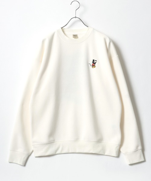 ディズニー トレーナー ミッキーマウス 裏起毛 X-large 白 （ち55）