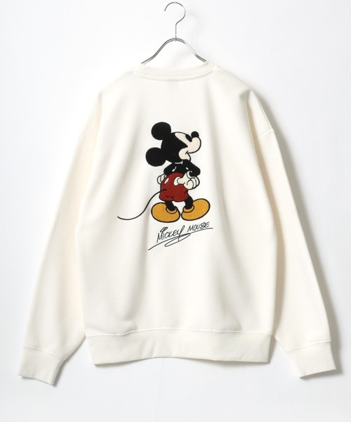 ディズニー トレーナー ミッキーマウス 裏起毛 X-large 白 （ち