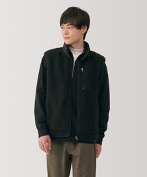 紳士 ボアフリースベスト