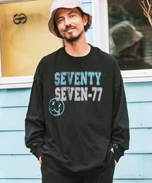 mlt4834- middle onz over size L-S t-shirts (college) カットソー