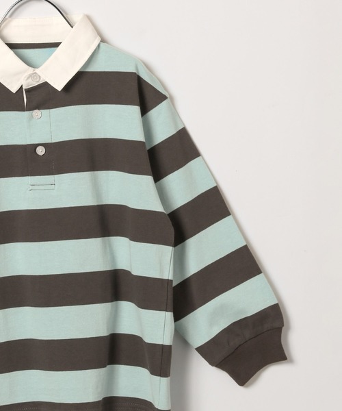 LEPSIM（レプシィム）の「【KIDS】ラガーシャツ　158622（Tシャツ/カットソー・キッズ・ブルー/ピンク・140/120）」の10枚目の写真