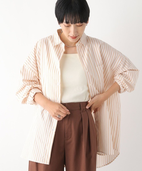 LEPSIM(レプシィム)の「BIGストライプシャツ 141726(シャツ/ブラウス・レディース・ブルー/オレンジ/ブルー系その他・FREE)」の3枚目の写真