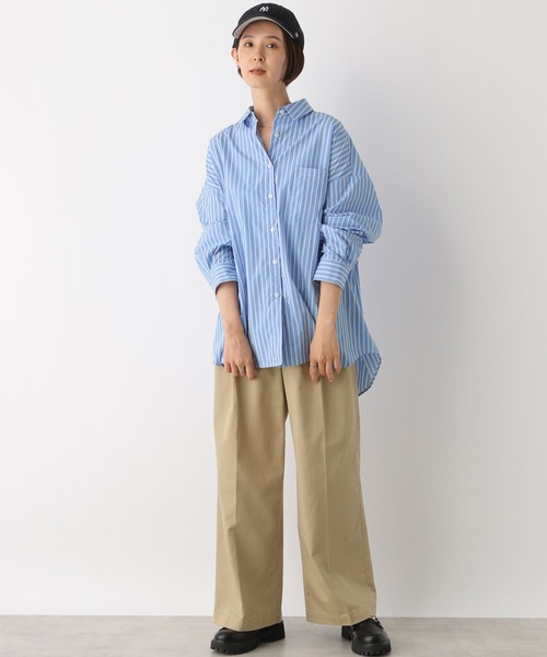 LEPSIM(レプシィム)の「BIGストライプシャツ 141726(シャツ/ブラウス・レディース・ブルー/オレンジ/ブルー系その他・FREE)」の11枚目の写真