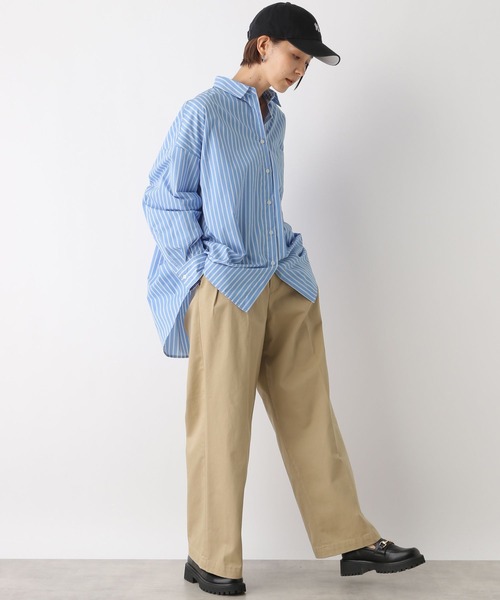 LEPSIM(レプシィム)の「BIGストライプシャツ 141726(シャツ/ブラウス・レディース・ブルー/オレンジ/ブルー系その他・FREE)」の12枚目の写真