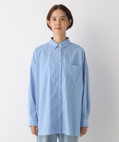 LEPSIM(レプシィム)の「BIGストライプシャツ 141726(シャツ/ブラウス・レディース・ブルー/オレンジ/ブルー系その他・FREE)」の14枚目の写真