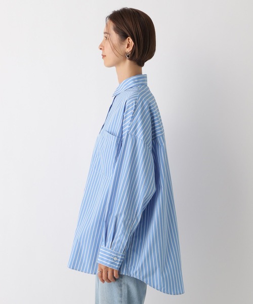 パドカレ✽ストライプブラウス セール】BIGストライプシャツ 141726（シャツ/ブラウス）｜LEPSIM
