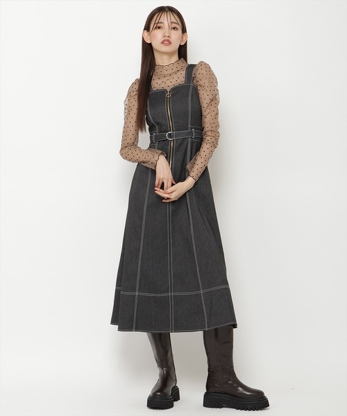 REDYAZEL(レディアゼル) フロントZIPティアードワンピース REDYAZEL｜フロントZIPティアードワンピース | Rakuten Fashion