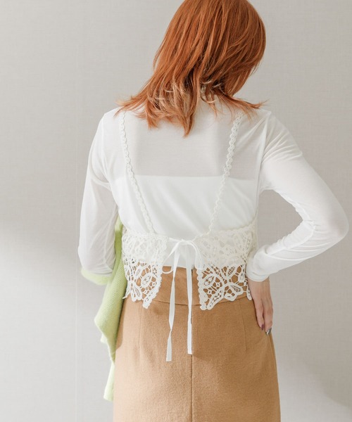 URBAN RESEARCH ROSSO WOMEN（アーバンリサーチ　ロッソ）の「レースビスチェ（ベスト・レディース・オフホワイト・FREE）」の2枚目の写真