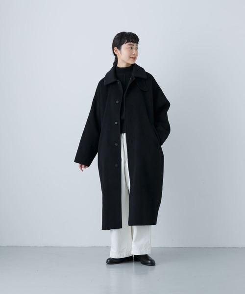 【かぐれ】未使用に近い！ウールステンカラーコート　グレー かぐれ（カグレ）の「ウールステンカラーショートコート（ステン