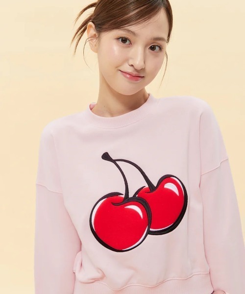 【新品未開封】kirsh うさぎ ビッグチェリー 長袖トレーナー フリー Big Cherry Tokyo Collection】シグネチャービックチェリー