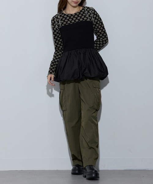 MAISON BREEZE reveur(メゾンブリーズレヴール)の「【MAISON BREEZE reveur】ニット×布帛 バルーンベアトップス ビスチェ 32048E333 XNN(その他トップス・レディース・アイボリー/チャコールグレー/ブラック・FREE)」の15枚目の写真