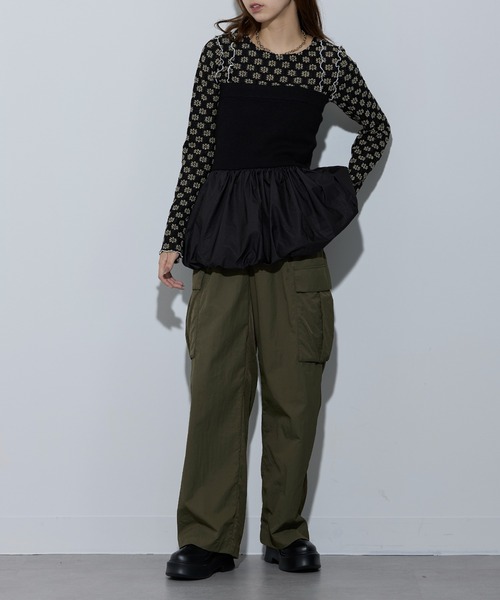 MAISON BREEZE reveur(メゾンブリーズレヴール)の「【MAISON BREEZE reveur】ニット×布帛 バルーンベアトップス ビスチェ 32048E333 XNN(その他トップス・レディース・アイボリー/チャコールグレー/ブラック・FREE)」の16枚目の写真