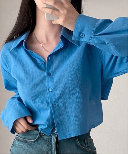 Per sist ence(パーシエンス)の「バックリボンブラウス(シャツ/ブラウス・レディース・ブルー/ホワイト・X-LARGE/LARGE/MEDIUM/SMALL)」の4枚目の写真
