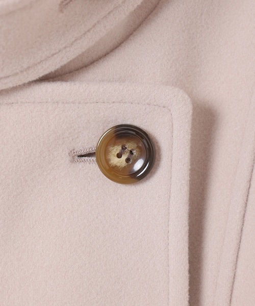 Honeys（ハニーズ）の「【抗菌防臭・静電気軽減】３ｗａｙベルト付コート（ステンカラーコート・レディース・チャコール/アイボリー/ブラック/ピンクベージュ・S/M/L/LL）」の6枚目の写真