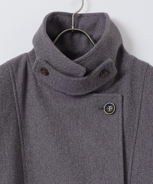 Honeys（ハニーズ）の「【抗菌防臭・静電気軽減】３ｗａｙベルト付コート（ステンカラーコート・レディース・チャコール/アイボリー/ブラック/ピンクベージュ・S/M/L/LL）」の18枚目の写真