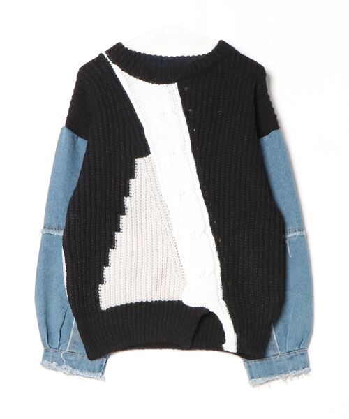 バリアスパターンニットプルオーバー（ニット/セーター）｜terrace（テラス）