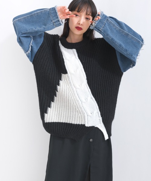 バリアスパターンニットプルオーバー（ニット/セーター）｜terrace（テラス）